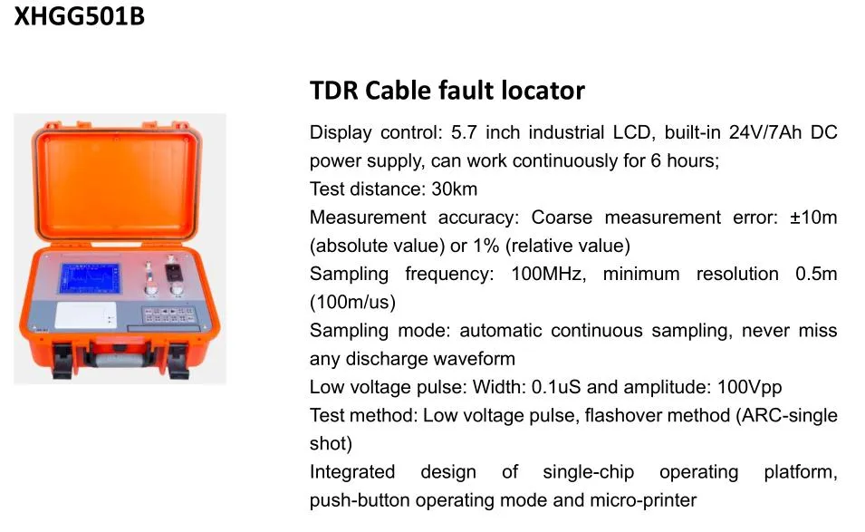 Chiny Fabryka podziemny lokator Tdr 35kv Kabel usterka odległość preloctor 0